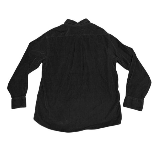 Men's Sonoma Corduroy Black LS Button Front Shirt Size Medium - Picture 2 of 3
